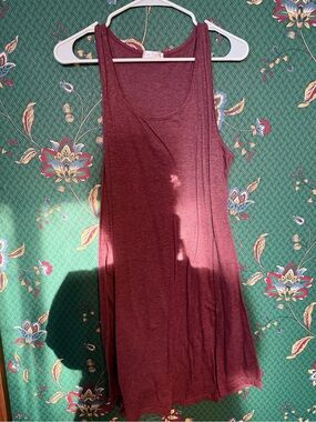 Sleeveless Maroon Tank Dress